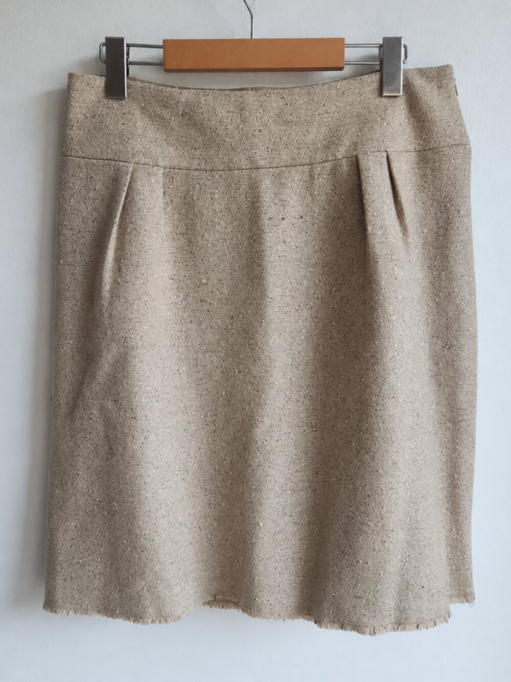 Philosophy di Alberta Ferretti Beige Wool Knee-Length Skirt - Sz 10